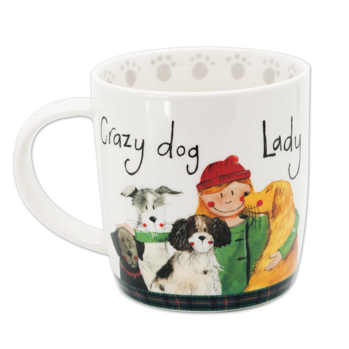 Crazy Dog Lady Mug by Alex Clark