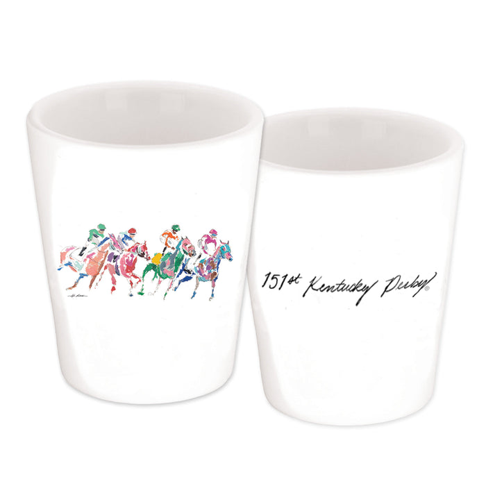 151st Kentucky Derby Art Ceramic Shot Glass