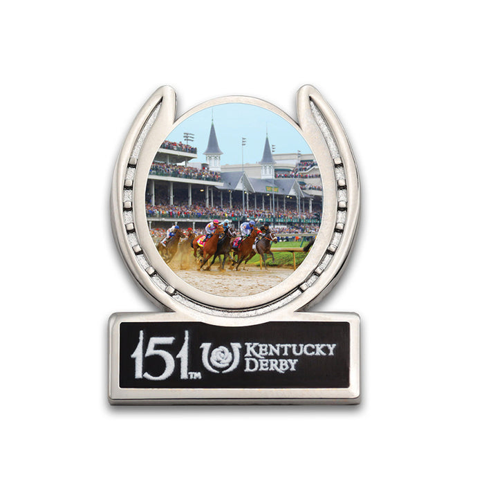 151st Kentucky Derby Lapel Pin - Horseshoe