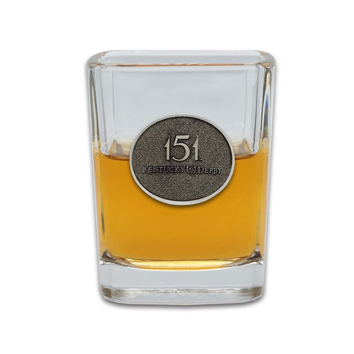 151st Kentucky Derby Shot Glass with Pewter Emblem