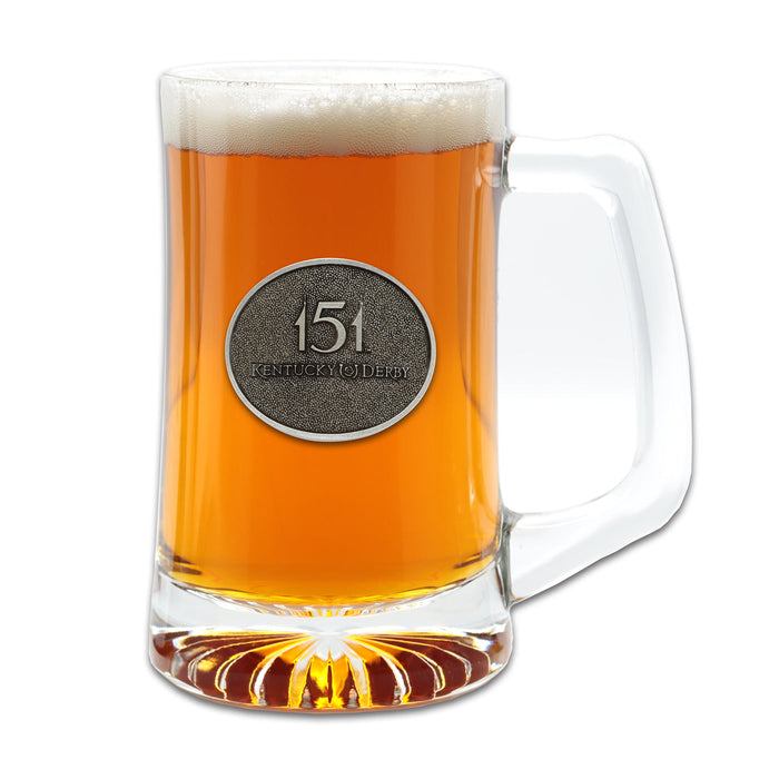 151st Kentucky Derby Beer Mug with Pewter Emblem