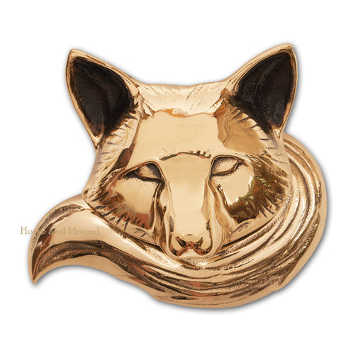 Fox Door Knocker - Brass