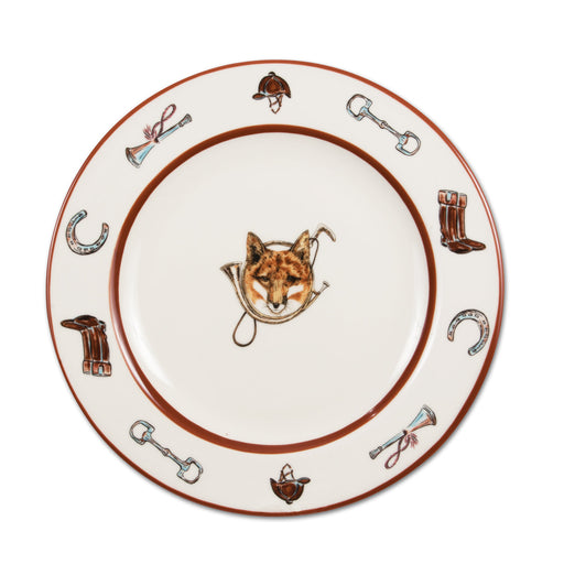 Fox & Horn Equestrian Dinner Plate