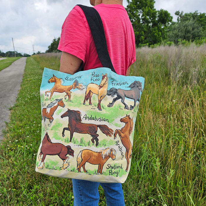 Horsing Around Cotton Tote