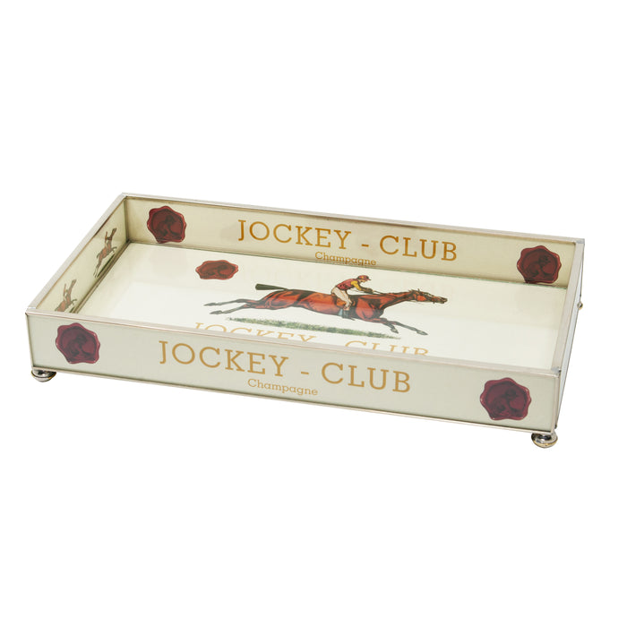 Jockey Club Decorative Glass Tray