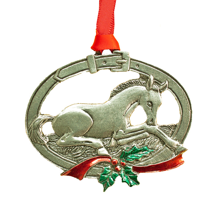 Christmas Foal Pewter Ornament