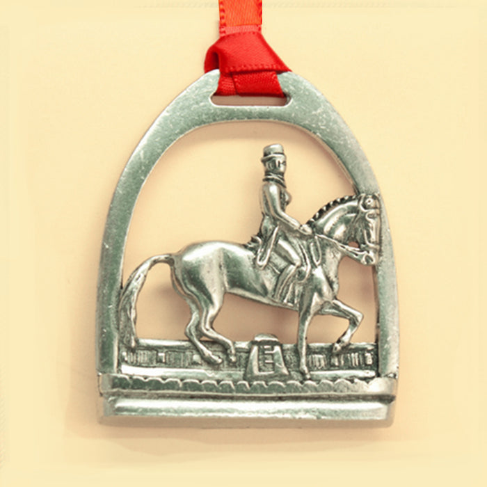 Dressage Piaffe Pewter Ornament