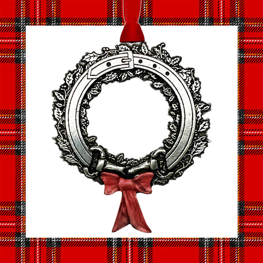 Snaffle Bit Wreath Pewter Ornament