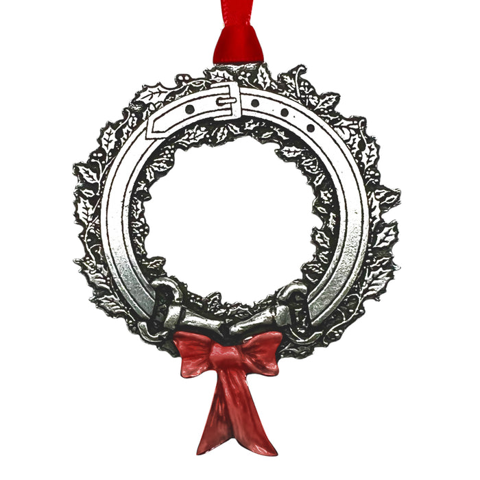 Snaffle Bit Wreath Pewter Ornament