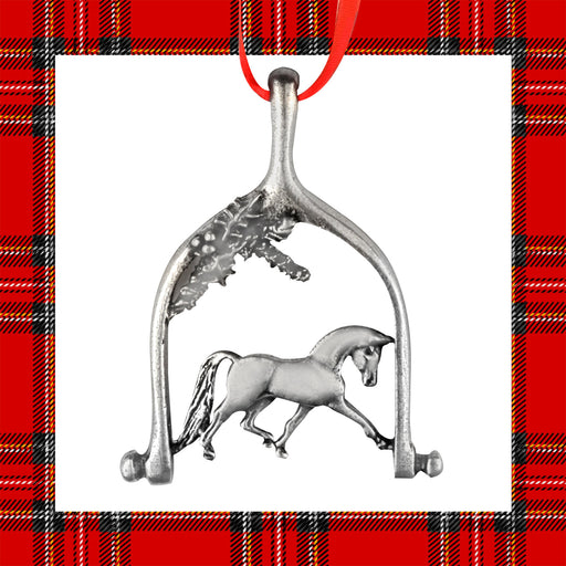 Extended Trot Dressage Pewter Ornament