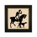 Gentleman Rider with Hound Silhouette Equestrian Art