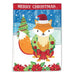 Merry Christmas Fox Large Flag