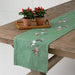 Foxhunt Green  Embroidered Table Runner