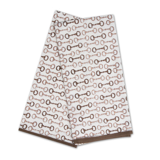 Snaffle Bit Brown Cotton Tea Towels (set of 2)