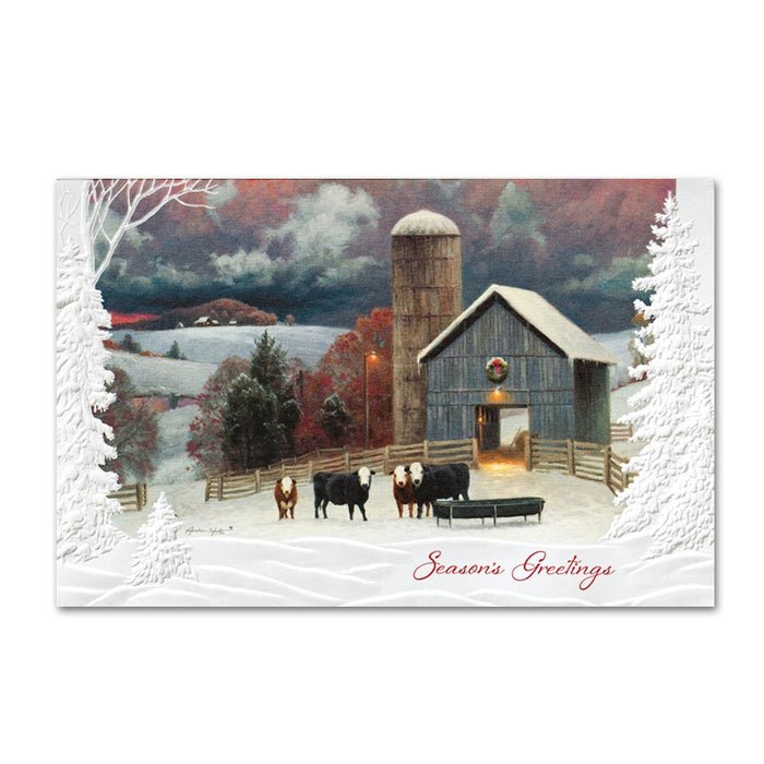 Winter Pastures Embossed Holiday Cards