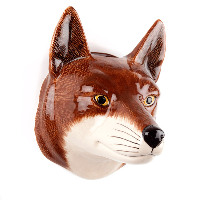 Sly Brother Fox Wall Vase