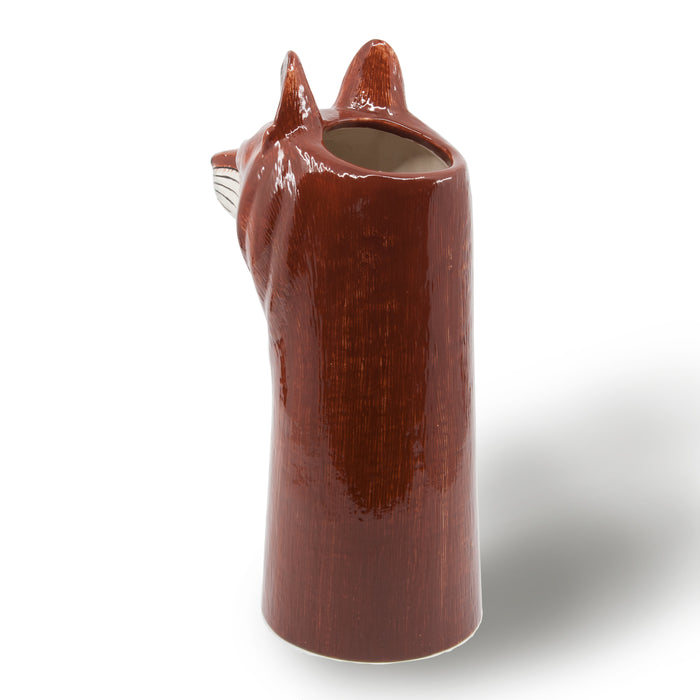 Sly Brother Fox Flower Vase