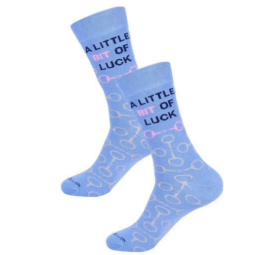 A Little Bit of Luck Horseracing Men's Socks - Blue