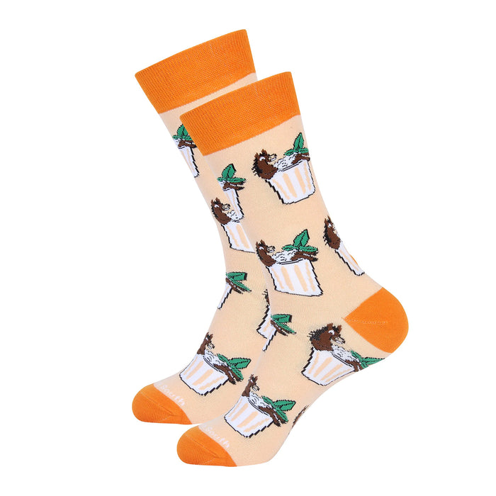 Horse'n Around Mint Julep Men's Socks - Orange