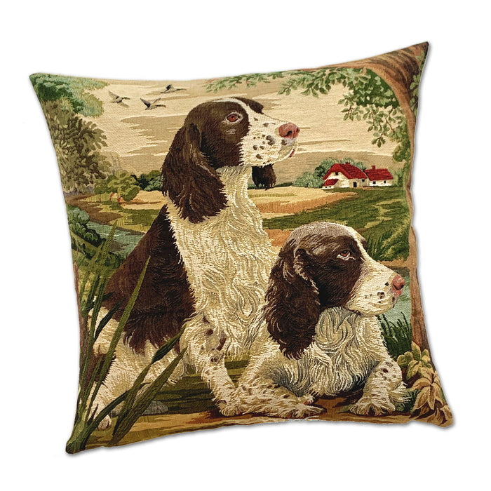 Country Springer Spaniels Tapestry Dog Pillow