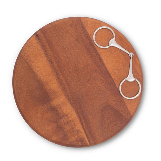 Equestrian Wood Cheese Board with Snaffle Bit