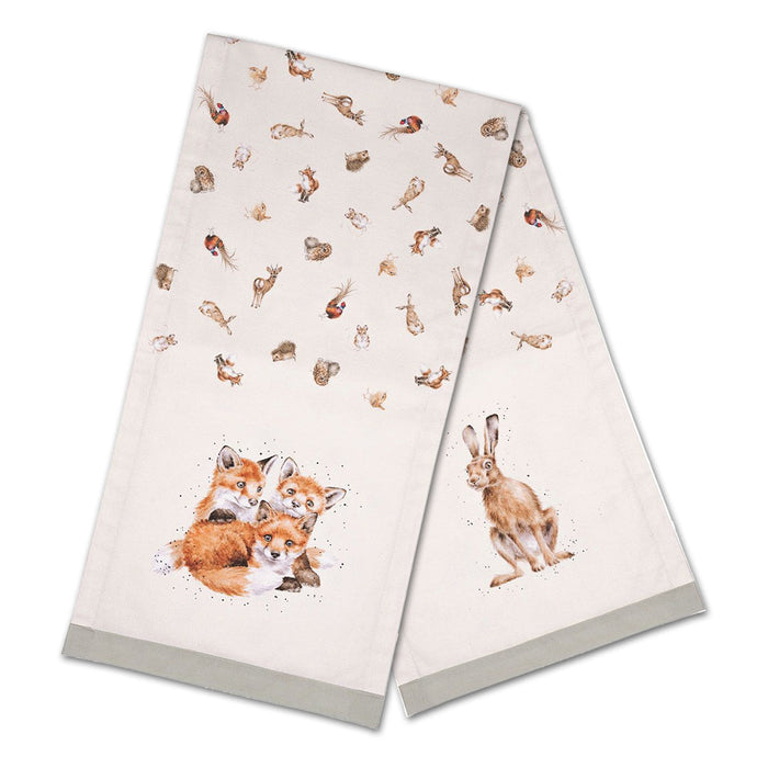 Woodland Fox & Friends Cotton Table Runner