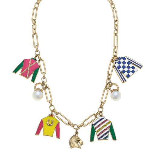 Jockey Silks Charm Necklace