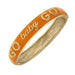 Go Baby Go Enamel Hinged Bangle - Spice Orange