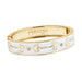 Equestrian Bit Gold Bangle - White