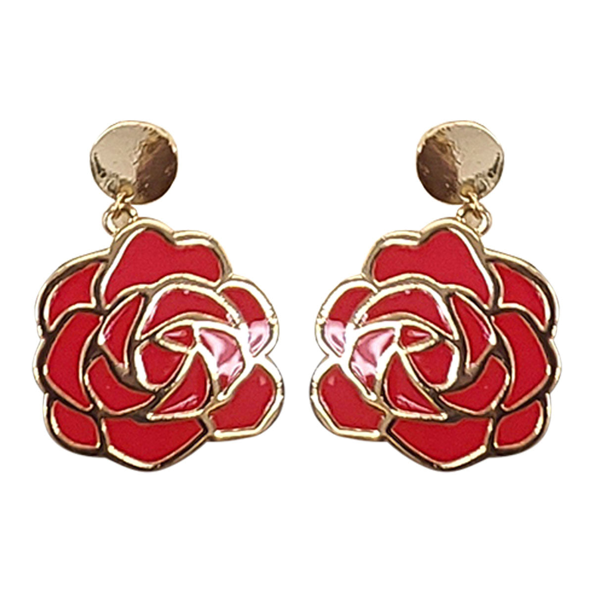 Kentucky Derby Red Rose Earrings — Horse and Hound Gallery