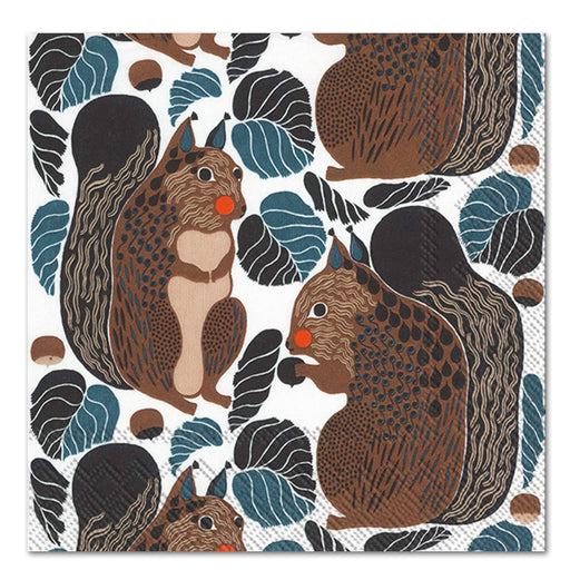 Squirrel's Nut Gathering Paper Luncheon Napkins