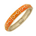 Snaffle Horse Bit Enamel Hinged Bangle - Spice Orange