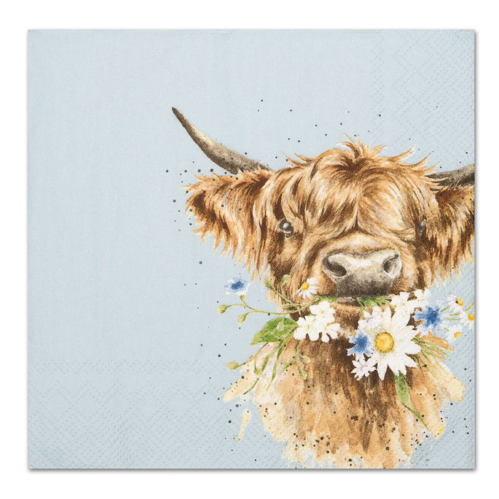 Highland Cattle Paper Luncheon Napkins by Wrendale