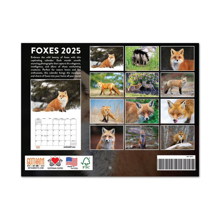 2025 Red Fox Wall Calendar