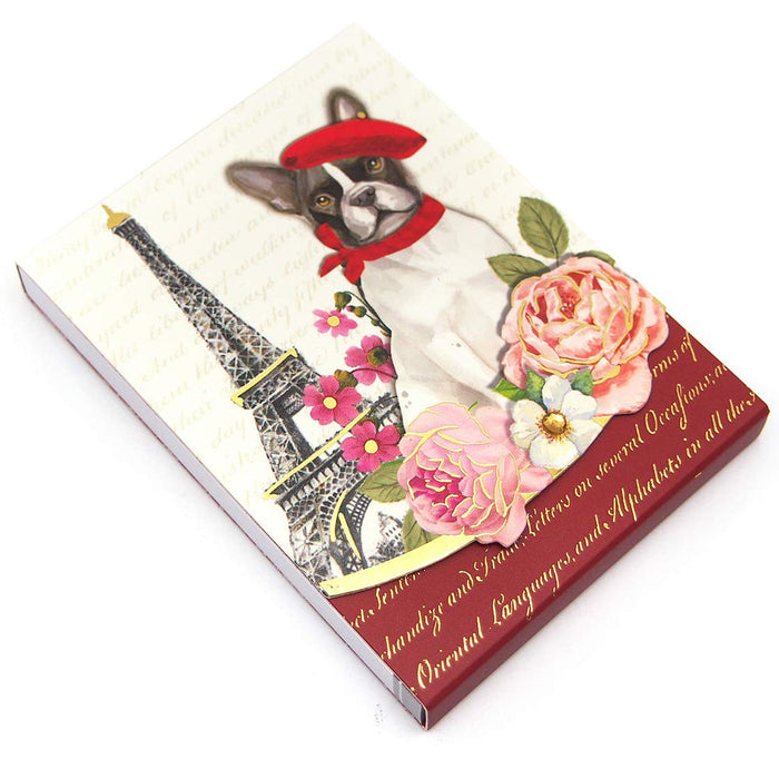 French Bulldog Beret Pocket Notepad