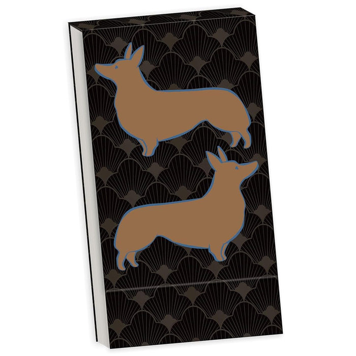 Art Deco Corgis Fold-Over Notepad