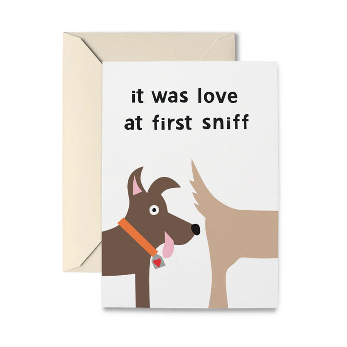 First Sniff Funny Dog Note Card by R. Nichols