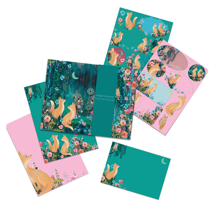 Fox Moonlit Meadow Stationery Set