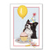 Party Border Collie Birthday Card