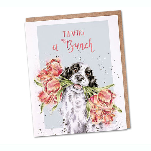 Thanks a Bunch Dog Thank You Card by Wrendale
