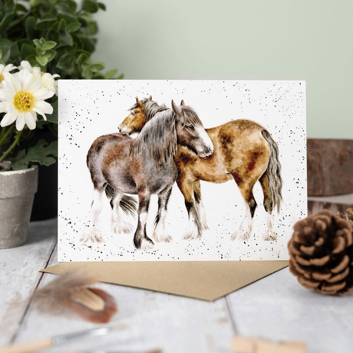 Side by Side Horse Note Card by Wrendale