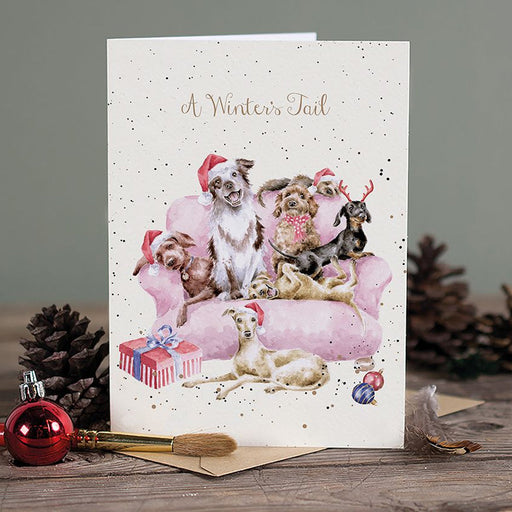 A Winter's Tail Dog Themed Christmas Card by Wrendale