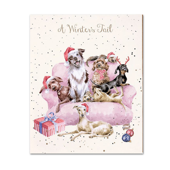 A Winter's Tail Dog Themed Christmas Card by Wrendale