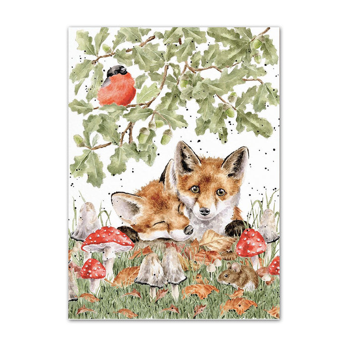 Under the Oak Tree Fox Card by Wrendale