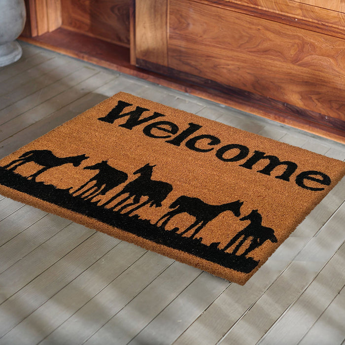 Welcome Horse Coir Doormat