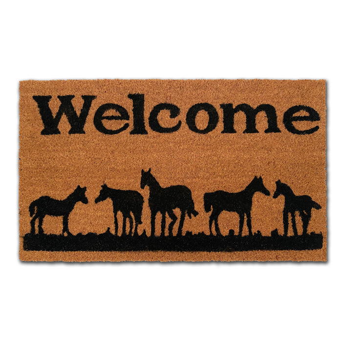 Welcome Horse Coir Doormat