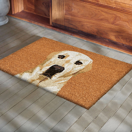 Yellow Labrador Dog Coir Doormat