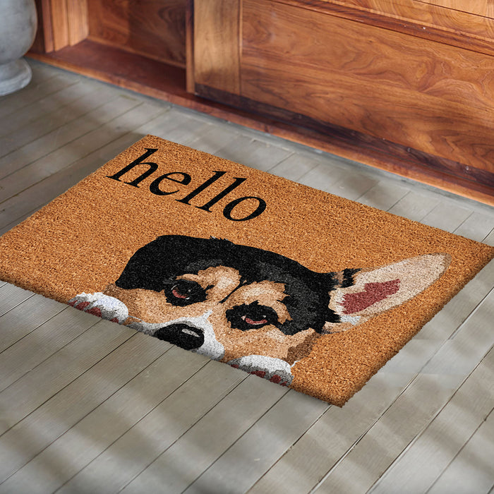 Corgi Dog Coir Doormat