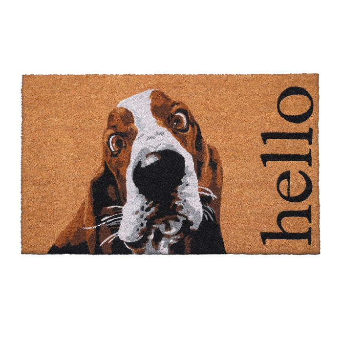 Basset Hound Dog Coir Doormat