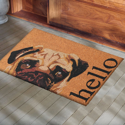 Pug Dog Coir Doormat